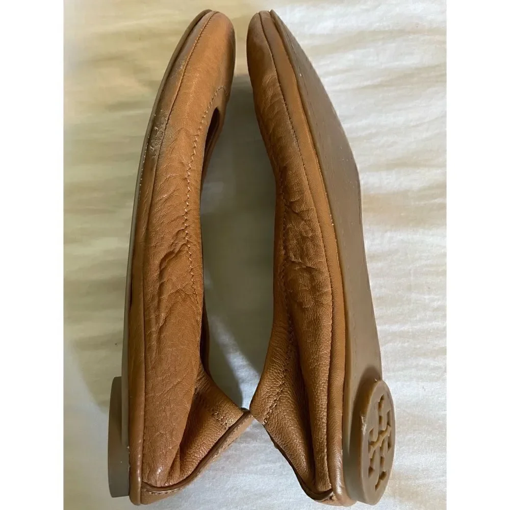 Tory Burch Eddie Ballet Flat in Royal tan Size 6.5